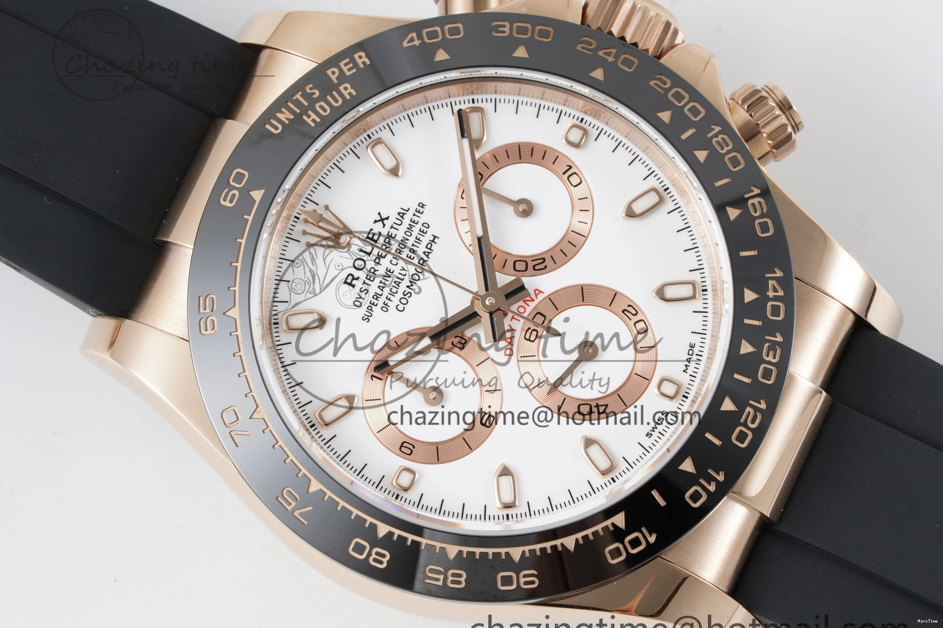 MiroTime 0115 Tailored Daytona 116515 BTF 1:1 Best Edition White Dial on Oysterflex Rubber Strap SA4130 V 2262